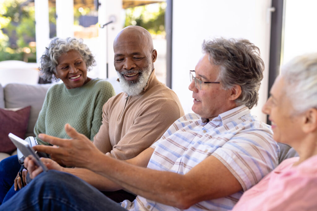 happy seniors after moving into aging in place communities